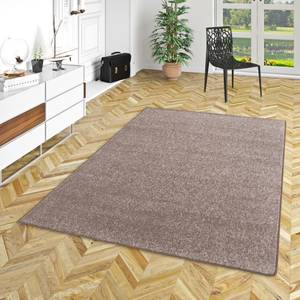 Hochflor Langflor Teppich Cottage Taupe - 100 x 100 cm