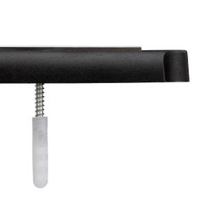 Barre magnétique noire Noir - Métal - Matière plastique - 33 x 5 x 2 cm