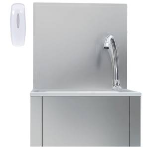 Waschbecken AW685 Silber - Naturfaser - 34 x 34 x 40 cm