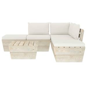 Mobilier de jardin (lot de 6) 3016490-11 Blanc - Bois manufacturé - Bois/Imitation - 60 x 30 x 60 cm