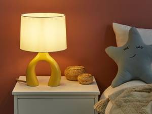 Lampe de table ABBIE Blanc - Jaune