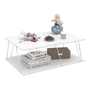 Table basse Saltdal Blanc - Bois manufacturé - 91 x 30 x 62 cm