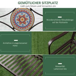 Gartenbank 84B-879 Braun - Metall - 52 x 93 x 121 cm