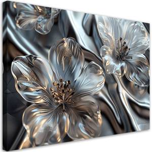 KUNSTDRUCK Silver Prism Blossoms 100 x 70 cm