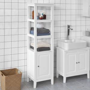 Meuble Colonne Salle de Bain FRG205-W Blanc - Bois manufacturé - 40 x 150 x 33 cm