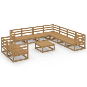 Garten-Lounge-Set (10-teilig) 3009856-1 Braun - Massivholz - Holzart/Dekor - 70 x 30 x 70 cm