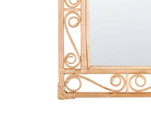 Miroir AMANU Beige - Bleu - Rotin - 41 x 52 x 2 cm