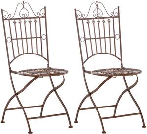 Chaises de jardin Sadao Lot de 2 Marron