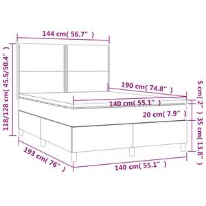 Bettgestell-K-10997 Schwarz - Holzwerkstoff - 144 x 118 x 193 cm