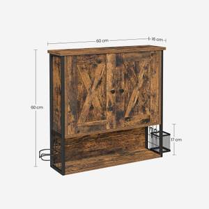 Badezimmerschrank Wandschrank Braun - Holzwerkstoff - 16 x 60 x 60 cm