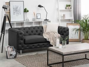 2-Sitzer Sofa VISSLAND Schwarz - Silber