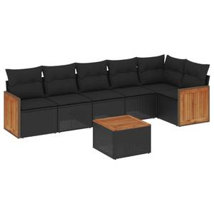 Gartensitzgruppe K5879(7-tlg) Schwarz - Massivholz - 69 x 62 x 62 cm