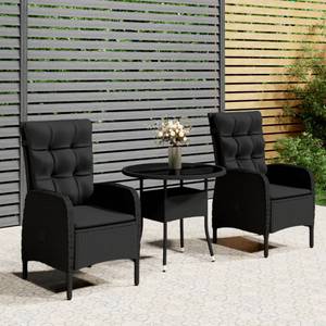 Ensemble de bistrot 3015265-1 (lot de 3) Noir - 80 x 80 cm