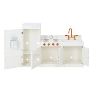 Modulare Spielküche aus Weiß - Kunststoff - Massivholz - 30 x 81 x 112 cm