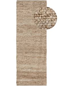 Wollteppich Finn Beige - 70 x 2 x 200 cm