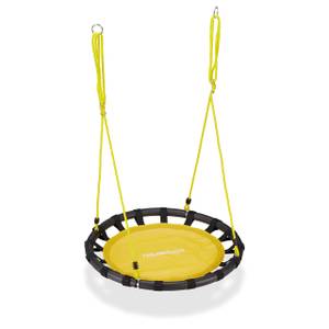 Balançoire nid d'oiseau rond 80 cm Noir - Jaune - Métal - Matière plastique - 80 x 150 x 80 cm