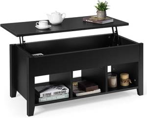 Table Basse Relevable JV10649 Noir