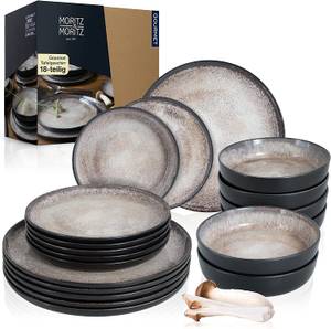 VIDA Keramik Geschirr-Set 18tlg Beige - Keramik - Ton
