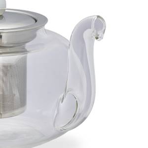 Teekanne mit Siebeinsatz 800 ml Silber - Glas - Metall - 20 x 11 x 14 cm