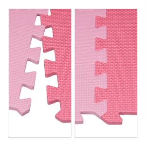 36-teilige Puzzlematte mit Rand Hellrosa - Pink