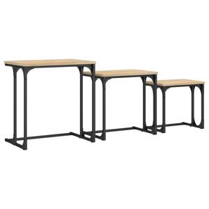 Couchtische 3er Set D919 Braun - Holzwerkstoff - 35 x 53 x 51 cm