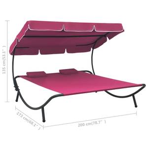 Chaise longue 3005034 Rose foncé