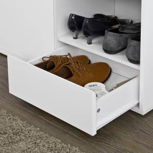 Banc de Rangement à Chaussures FSR37-W Blanc - Bois manufacturé - 80 x 46 x 35 cm