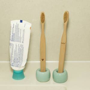 Duo de brosses à dents bambou Nudies Bambou - 1 x 18 x 1 cm
