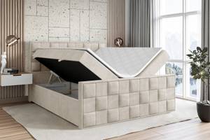 Boxspringbett ZAFIRA Ecru - Breite: 140 cm - H4