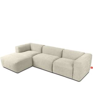 Ecksofa BUFFO 5-Sitzer Ecru - Breite: 297 cm - Armlehne beidseitig montierbar - Ecke davorstehend links - Ottomane davorstehend links