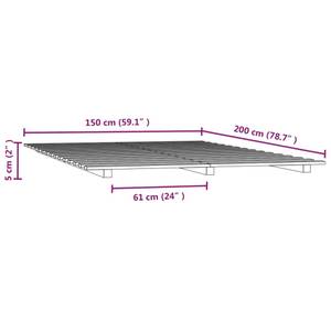 Cadre de lit 3028254-3 Largeur : 150 cm