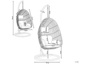 Chaise porte-à-faux CASOLI 97 x 199 x 97 cm