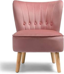 Polsterstuhl Esszimmerstuhl Pink - Textil - 68 x 73 x 55 cm