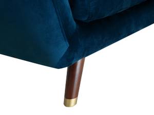 3-Sitzer Sofa BODO Blau - Gold - Marineblau - Eiche Dunkel