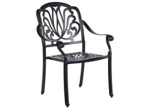 Chaise de jardin ANCONA Beige - Noir - Crème