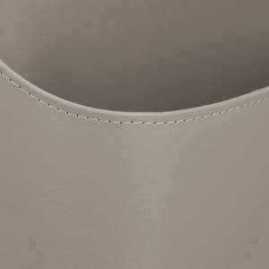 Panier à bois en similicuir gris clair Gris - Métal - Papier - Matière plastique - 36 x 50 x 43 cm