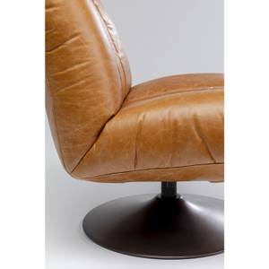 Fauteuil pivotant Napa Marron - Cuir véritable - 72 x 74 x 78 cm