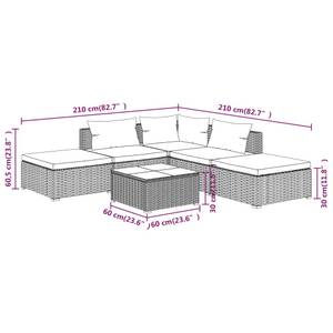 Garten-Lounge-Set (6-teilig) 3013632-10 Braun - Grün