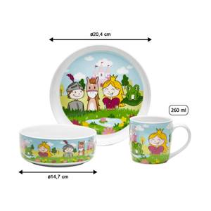 Kindergeschirr Set Prinzessin 3-teilig Ton - Porzellan - 1 x 1 x 1 cm