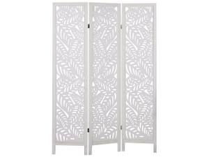 Paravent MELAGO Blanc - Bois massif - 122 x 170 x 2 cm