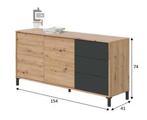 Kommode Concord Braun - Holzwerkstoff - 154 x 75 x 41 cm