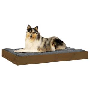 Lit pour chien 3015742 Marron - Bois massif - Bois/Imitation - 92 x 9 x 64 cm