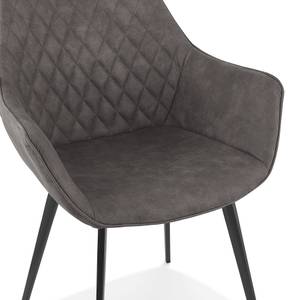 Fauteuil CHIGI Gris - Métal - 61 x 80 x 63 cm