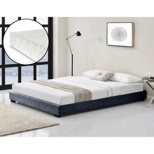 Lit Double Solingen avec Matelas Gris minéral - Profondeur : 180 cm