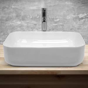 Vasque d'angle 505x395x135mm blanc Blanc - Céramique - 40 x 14 x 51 cm