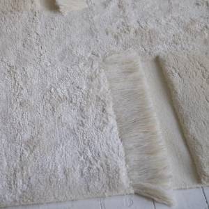 Tapis salon BOURDEL Beige - Fourrure véritable - 250 x 12 x 350 cm