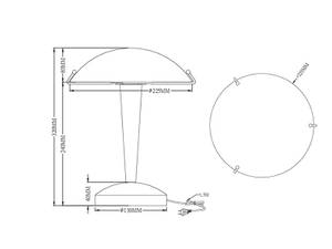 Tischlampe Messingfuß Weiß Touch dimmbar Messing Matt - Weiß