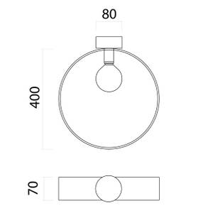 Deckenleuchte Nucleo Mono Schwarz