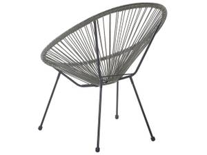 Bistro Set ACAPULCO II 3-tlg Schwarz - Dunkelgrau - Grau