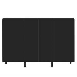 Sideboard mit Spiegel EurynomⅡ Schwarz - Holzwerkstoff - Glas - Metall - 147 x 102 x 40 cm